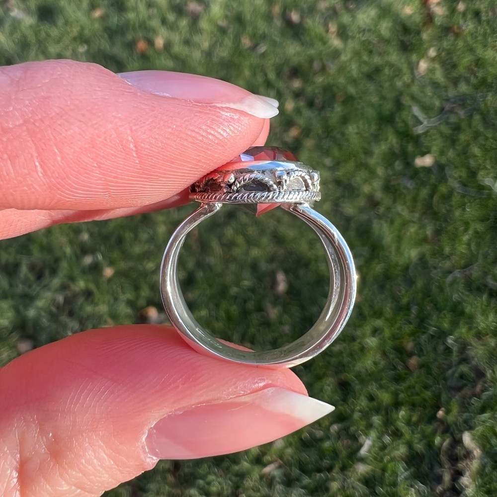 Custom Conversion Sterling Silver Amethyst Ring S… - image 5